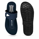 Men’s Stylish Navy Blue Casual Flip Flops - Image 2