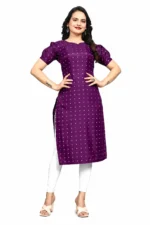 Stylish Purple Dot Print Kurti for Women