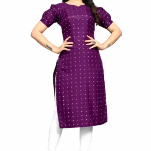 Stylish Purple Dot Print Kurti for Women