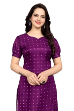Stylish Purple Dot Print Kurti for Women - Image 4
